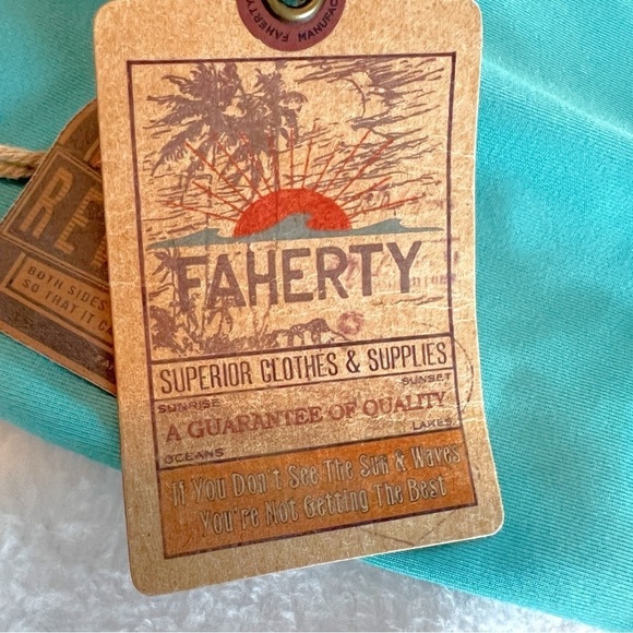 NEW Faherty Bikini Top size XXS Tropical Palm Print - Picture 5 of 6